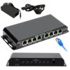 Switch PoE 7x Gigabit PoE, 1x Uplink RJ45, Zasilacz 24V 2.5A, Moc 60W Extralink KRATOS