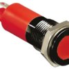 Lampka kontrolna do montażu panelowego 6 → 36V dc, czerwona 14mm LED Końcówka lutownicza RS PRO