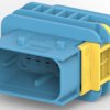 Plug, 10 pole, straight, 2 rows, blue, 4-1564516-1