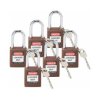 Kłódka bezpieczeństwo LOTO, nylonowa, szakla 38 mm, brązowa (6 szt.), 813636