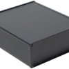 Aluminum enclosure, (L x W x H) 220 x 191 x 68 mm, black (RAL 9005), IP65, 1457U2201BK