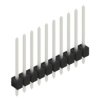 Pin header, 10 pole, pitch 2.54 mm, straight, black, SL 11 190 10 Z