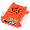 Obudowa Raspberry Pi model 3B+/3B/2B 3D VESA do montażu na monitor - czerwona