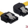 Kabel Delock SATA 30 cm, prawy/prosty, metalowy, żółty