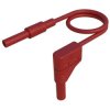 SKS Hirschmann 934048101 Safety Test Lead 100cm Red 4mm plug/socket
