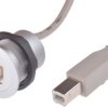 Kabel USB Złącze A USB B Złącze B USB B dł. 3m Przewód przedłużający USB USB 2.0 kolor: Szary
