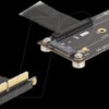 81502 Adapter PCIe 3.0 x4 male 90° angled to M.2 Key M female with cab