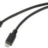 Renkforce Kabel USB USB 2.0 Złącze męskie USB-C®, Złącze męskie USB Micro-B 1.00 m czarny konstrukcja okrągła RF-5719754