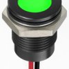 Lampka kontrolna do montażu panelowego 12V dc, zielona 14mm LED Wyprowadzenia RS PRO