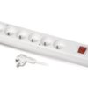 Przedłużacz Z Wyłącznikiem 6-Gniazd Z/U 16A 5M /Omy 3X1,5/ Biały Ps-670Ws...