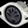 DIN socket, 5-pin, semi-circular