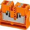4 wire mini through terminal, push-in connection, 0.14-4.0 mm², 1 pole, 24 A, 8 kV, orange, 1429433