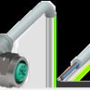 Sensor actuator cable, M12 cable socket, angled, A to open end, 3 pole, 2 m, PUR, gray, 4 A, 221454