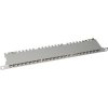 Patch panel, 0.5 U, Cat 6A, 24 x RJ45, horizontal, 1 row, (W x H x D) 483 x 22 x 100 mm, light gray, 1822-24C6A-05U
