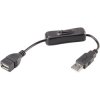 Renkforce RF-3322982 USB cable USB 2.0 Black 0.25m On/Off switch
