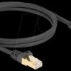 80317 Patch cable, Cat.6a, S/FTP, braided jacket, 1 m, black