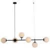 Lampa wisząca czarna białe kulki ALISA LP-005/6P BK/WH Light Prestige