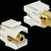 86336 Keystone jack, 3.5-mm socket > socket, gold-plated
