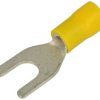 Końcówka; M8; 4÷6mm2; widełkowa; izolowany; KWIM8Y; żółty; proste; na przewód; cynowane; zaciskany
