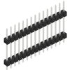 Pin header, 15 pole, pitch 2.54 mm, straight, black, SL515615Z