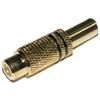 RCA gniazdo na kabel gold czarne 2 paski