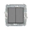 MINI Wyłącznik żaluzjowy zwierny przycisk szary mat 27MWP-8 KARLIK
