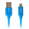 Przewód USB 2.0 HighSpeed USB - micro USB 1,8m niebieski PREMIUM QC 3.0 LANBERG