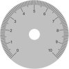 Scale disc, Ø 36 mm, 0-10, 270°, for shafts to 10 mm, 060.20.010