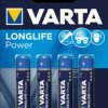 04903 101 404 VARTA Longlife Power alkaline battery, micro LR3, pack of 4