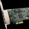 BCM95719A1904AC Network card, PCIe, Gigabit Ethernet, 4x RJ45