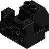 Plug, 2 pole, pitch 10.16 mm, straight, black, 2838060000
