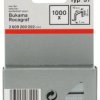 Zszywki z płaskiego drutu typ 51, 10 x 1 x 10 mm Bosch Accessories 2609200202, N/A, Wymiary (D x S) 10 mm x 10 mm, 1000