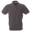 STOCCARDA GREY/ORANGE POLO M/CORTA