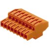 Socket header, 3 pole, pitch 3.5 mm, angled, orange, 1639480000