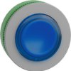 Pushbutton, for universal LED, illuminable, waistband round, blue, front ring light gray, mounting Ø 30.5 mm, ZB5FW163C0