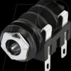 NMJ2HC-S 6.35 mm mono jack socket, not switchable, with chrome sleeve