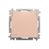 Gniazdo z bolcem i klapką, IP44 ZONI pudrowy beżowy 6619T-A06995 242 2CHT196995A6242