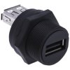 Złącze USB A Montaż na panelu Żeński 2.0 2-portowe
