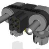 Listwa stykowa PCB 4-pinowe MHDAS raster: 1.27 mm Kąt prosty 2-rzędowe Amphenol Socapex Do montażu na płytce drukowanej