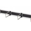 Organizator kablowy ze szczotką 19 1U, 4x uchwyty stalowe, 40x75 mm, szary DN-97668