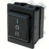 MK1572C Przełacznik kołyskowy, czarny 250V, DPDT (ON)-OFF-(ON) samopowrotny