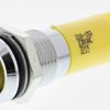 Lampka kontrolna do montażu panelowego 230V ac, Żółta 14mm LED Chrom RS PRO