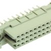 Female connector, type 3C, 30 pole, a-b-c, pitch 2.54 mm, press-in connection, straight, 09252306850