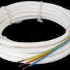 Flexible cable, 3 x 1.0 mm², white, 100-m coil
