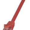 kabel LAN LogiLink CQ2024U, 1 szt., RJ45, CAT 6, U/UTP, 0.50 m, czerwony