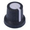 White Soft Touch 6mm Splined Knob K87MAR