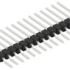 Pin header, 15 pole, pitch 2.54 mm, straight, black, 10050747