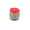 Gałka do potencjometru na oś 6mm - 18x13mm - szara, czerwony znacznik - GS18