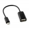 Przewód OTG Host USB - microUSB - czarny - 12cm