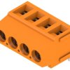 PCB terminal, 4 pole, pitch 5.08 mm, AWG 24-14, 15 A, screw connection, orange, 9994970000